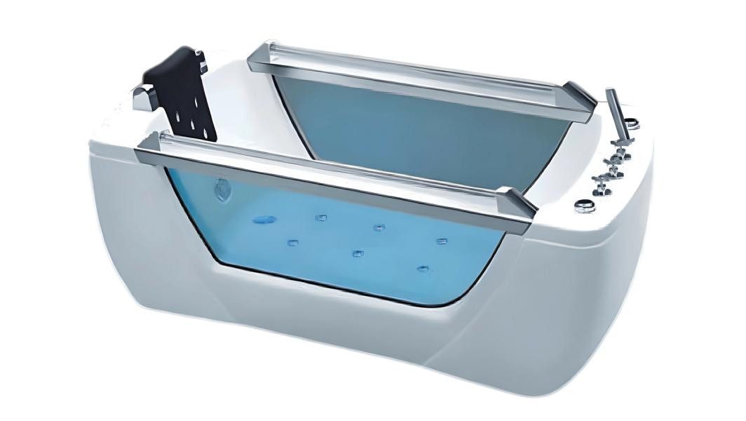 JVmoebel Whirlpool-Badewanne Whirlpool Badewanne in Weiß mit Massagefunktion