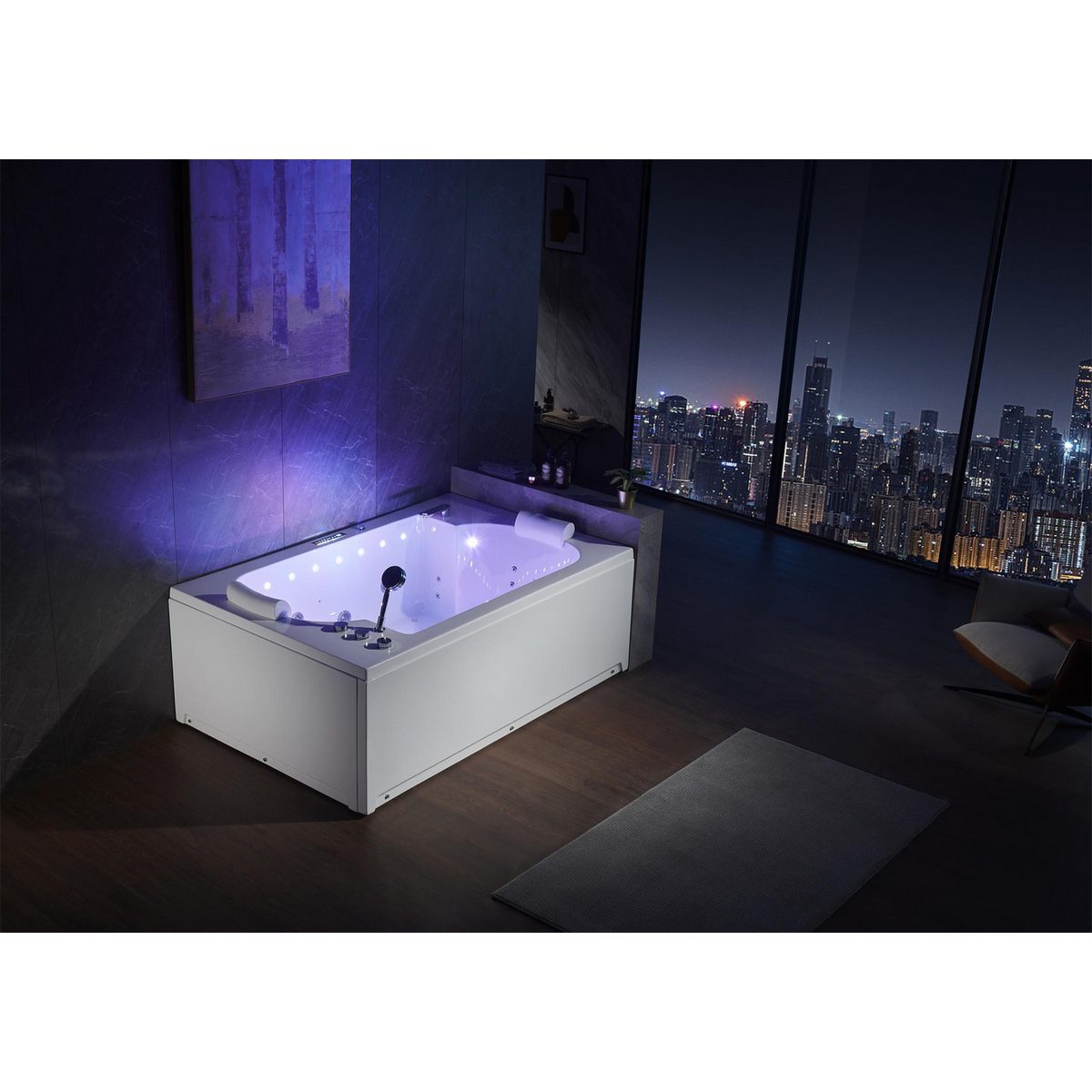 Xlmoebel Whirlpool Entspannende Badewanne mit Massage- und Sprudelfunktion