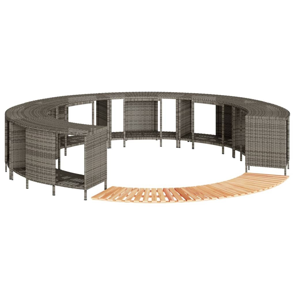 vidaXL Whirlpool 6x Rack 2x Step Whirlpool-Verkleidung Whirlpoolrahmen Whirpoolumrahmu