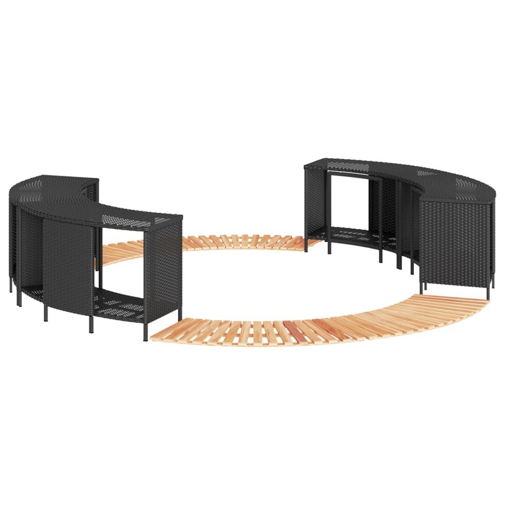 vidaXL Whirlpool 4x Rack 4x Step Whirlpool-Verkleidung Whirlpoolrahmen Whirpoolumrahmu