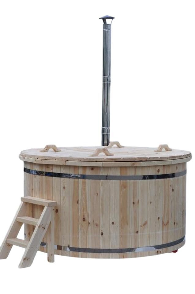JVmoebel Whirlpool-Badewanne Sprudelbad aus Holz in Braun mit Massagefunktion für Entspannung