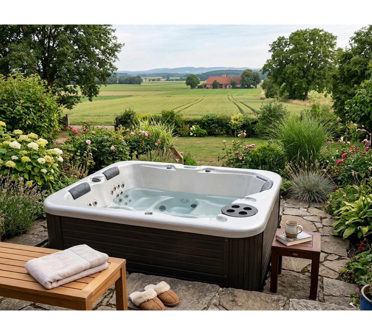 SPA Kompagniet Whirlpool Scandinavic Wood Art "Vlieland" Outdoor Whirlpool 3P 210×169 cm