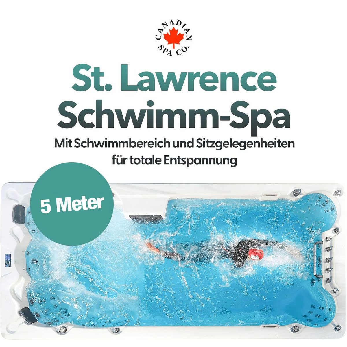 Canadian Spa GmbH Whirlpool St. Lawrence 5m Swim Spa