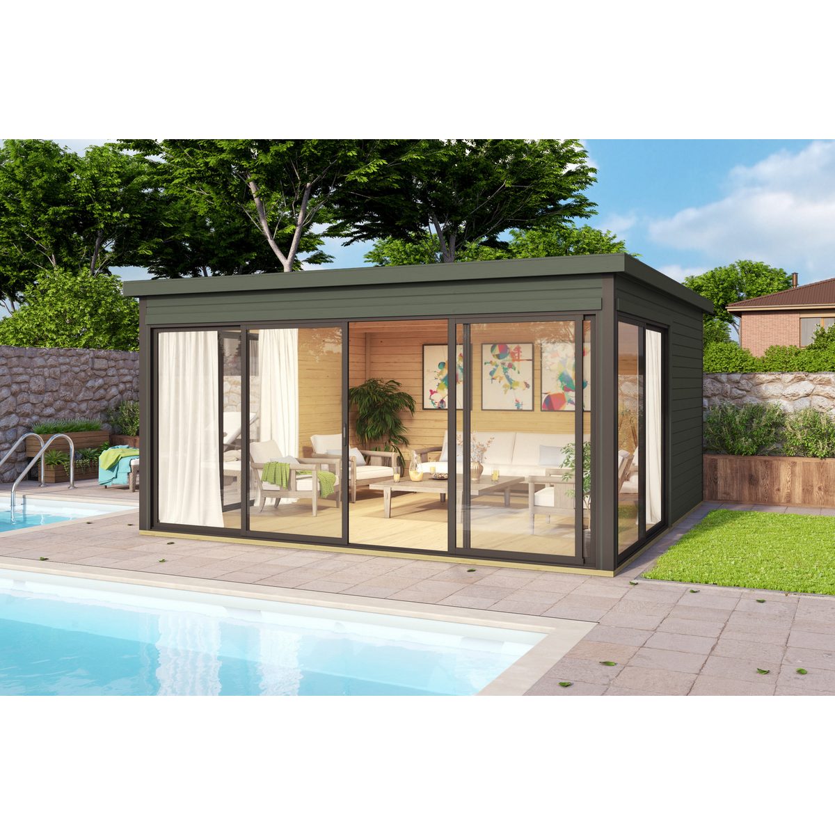 Nordic Holz Gartenhaus DOMEO 5