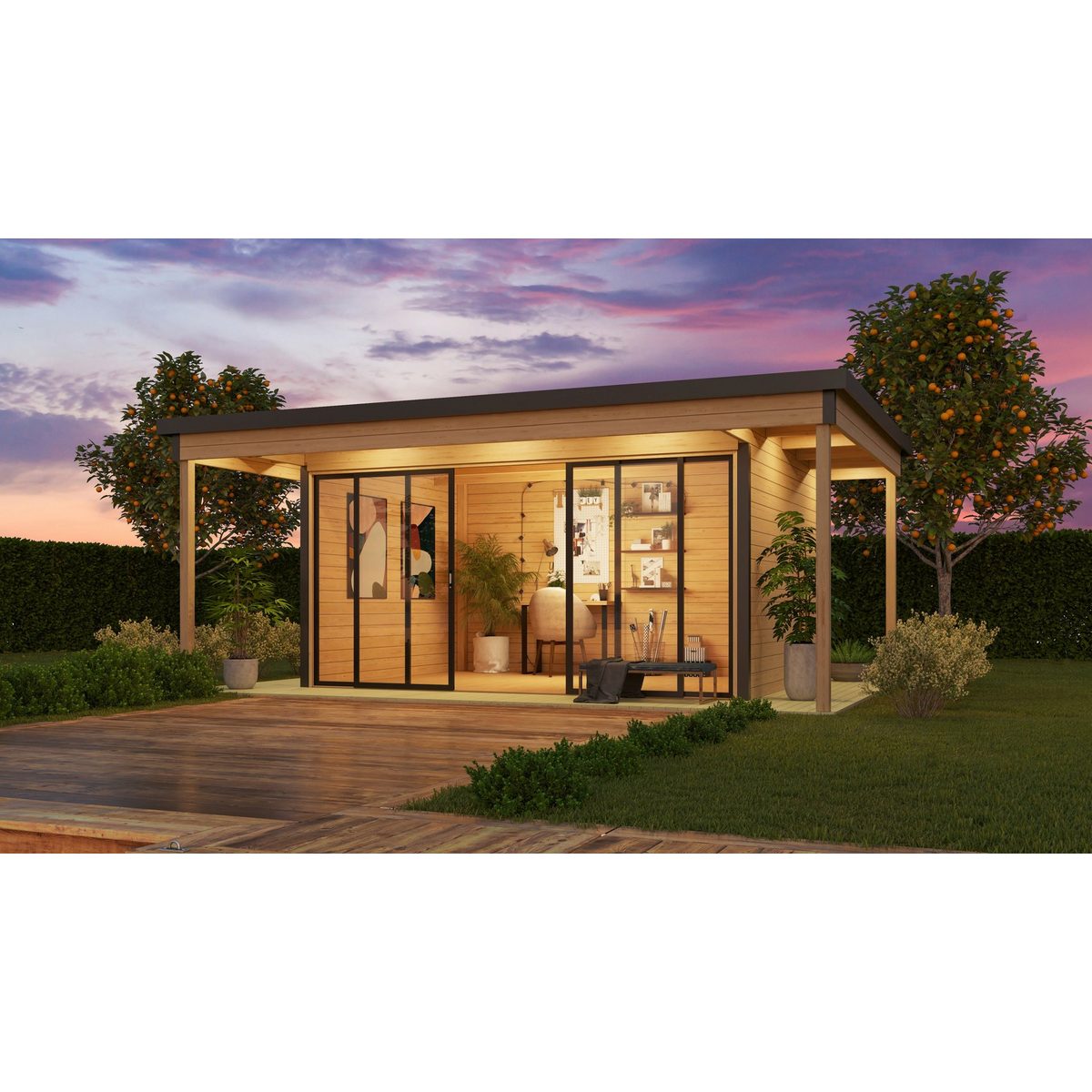 LASITA MAJA Gartenhaus DOMEO 4 LOGGIA