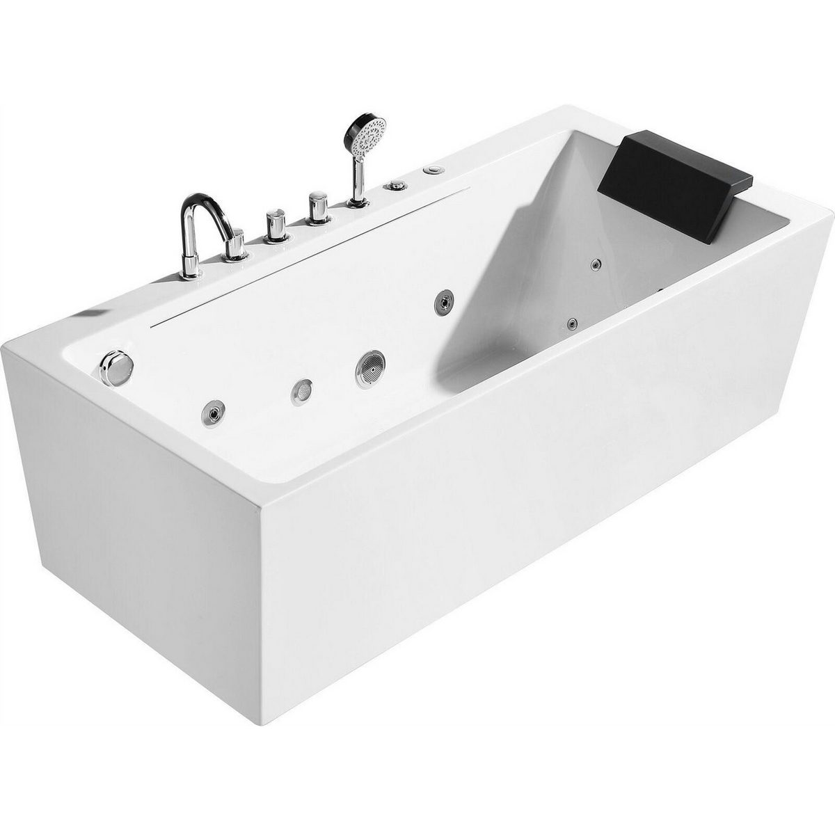 JVmoebel Whirlpool-Badewanne Whirlpool Badewanne Blasen Spa Wannen LED-Beleuchtung Massagedüsen