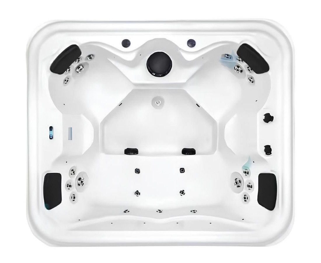 JVmoebel Whirlpool-Badewanne Outdoor-Spa Hydromassagewanne in Weiß - Acryl mit Düsen