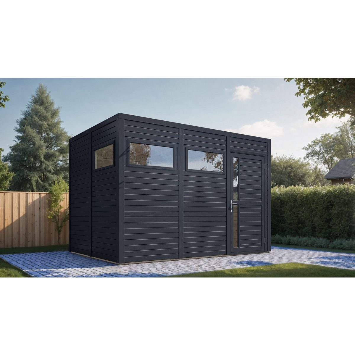 BERTILO Gartenhaus Cubus 3 anthrazit