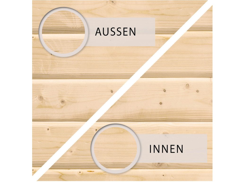 Geräteschuppen aus Holz mit Fußboden & Pultdach