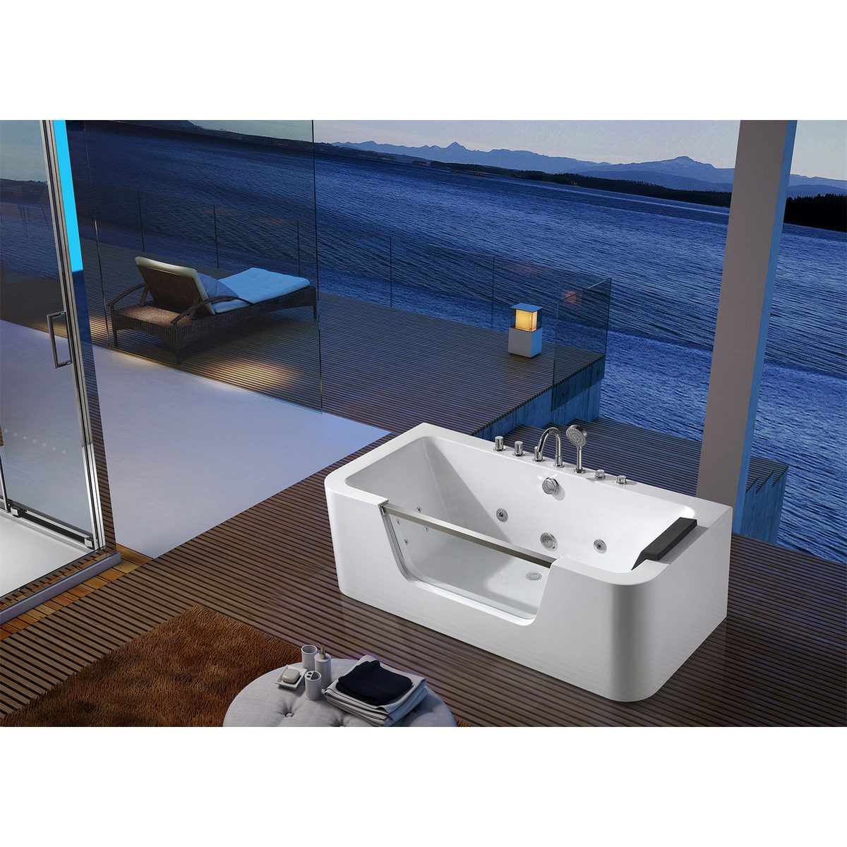 Xlmoebel Whirlpool Luxus Badewanne mit hochwertigem Design und Komfort