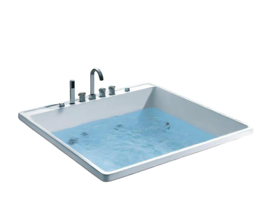 JVmoebel Whirlpool-Badewanne Wellnesspool Whirlpool in Weiß aus Acryl mit Massagedüsen