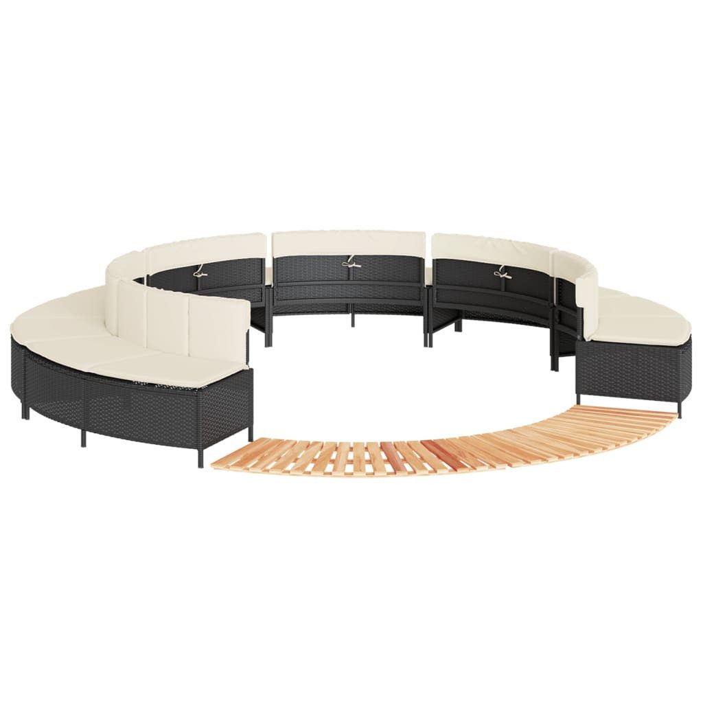 vidaXL Whirlpool 6x Bank 2x Step Whirlpool-Verkleidung Whirlpoolrahmen Whirpoolumrahmu
