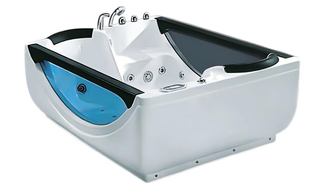 JVmoebel Whirlpool-Badewanne Whirlpool Massagebad aus Acryl in Weiß mit Hydromassagefunktion