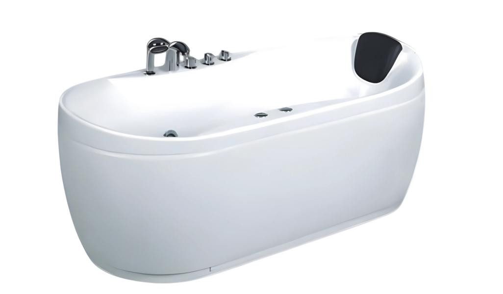 JVmoebel Whirlpool-Badewanne Whirlpool Badewanne in Weiß mit Massagejets für entspannende Wellness
