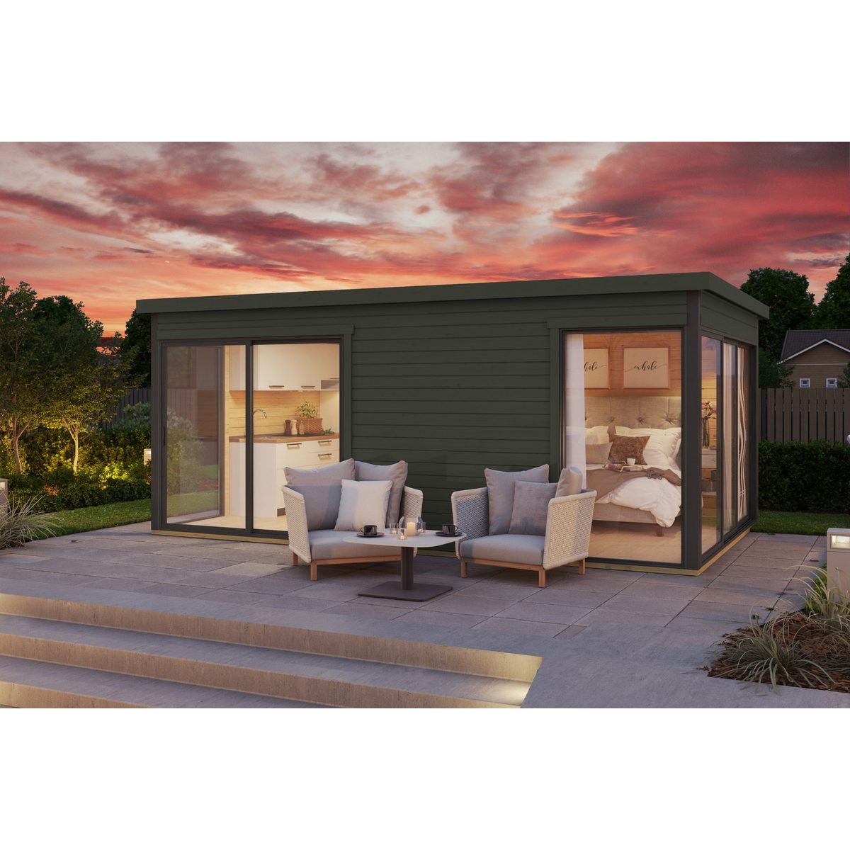Nordic Holz Gartenhaus DOMEO 3