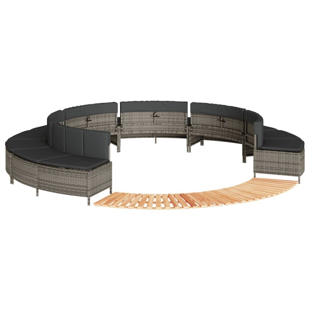vidaXL Whirlpool 6x Bank 2x Step Whirlpool-Verkleidung Whirlpoolrahmen Whirpoolumrahmu