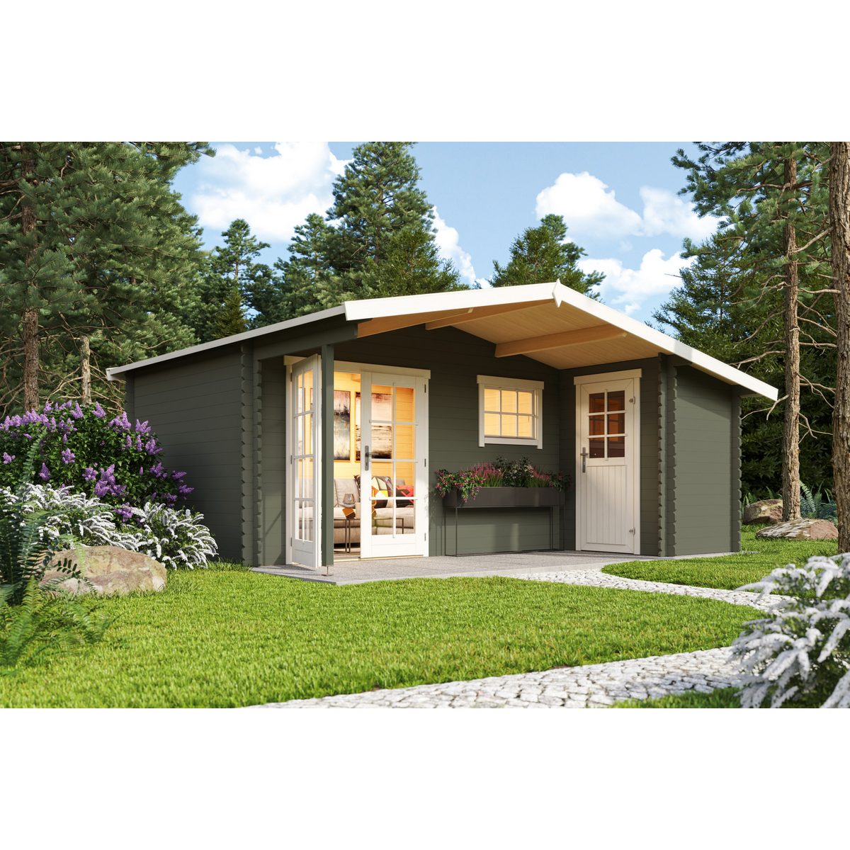 Nordic Holz Gartenhaus LITTLE ROCK