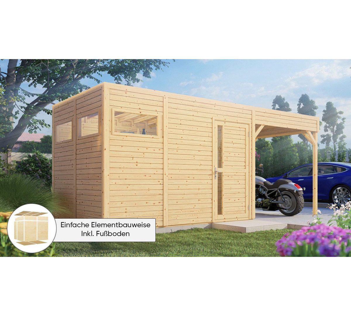 KONIFERA Gartenhaus Cubus 3 Lounge