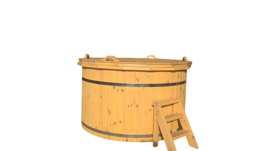 JVmoebel Whirlpool-Badewanne Whirlpool Badefass aus Thermoholz in Braun für den Garten