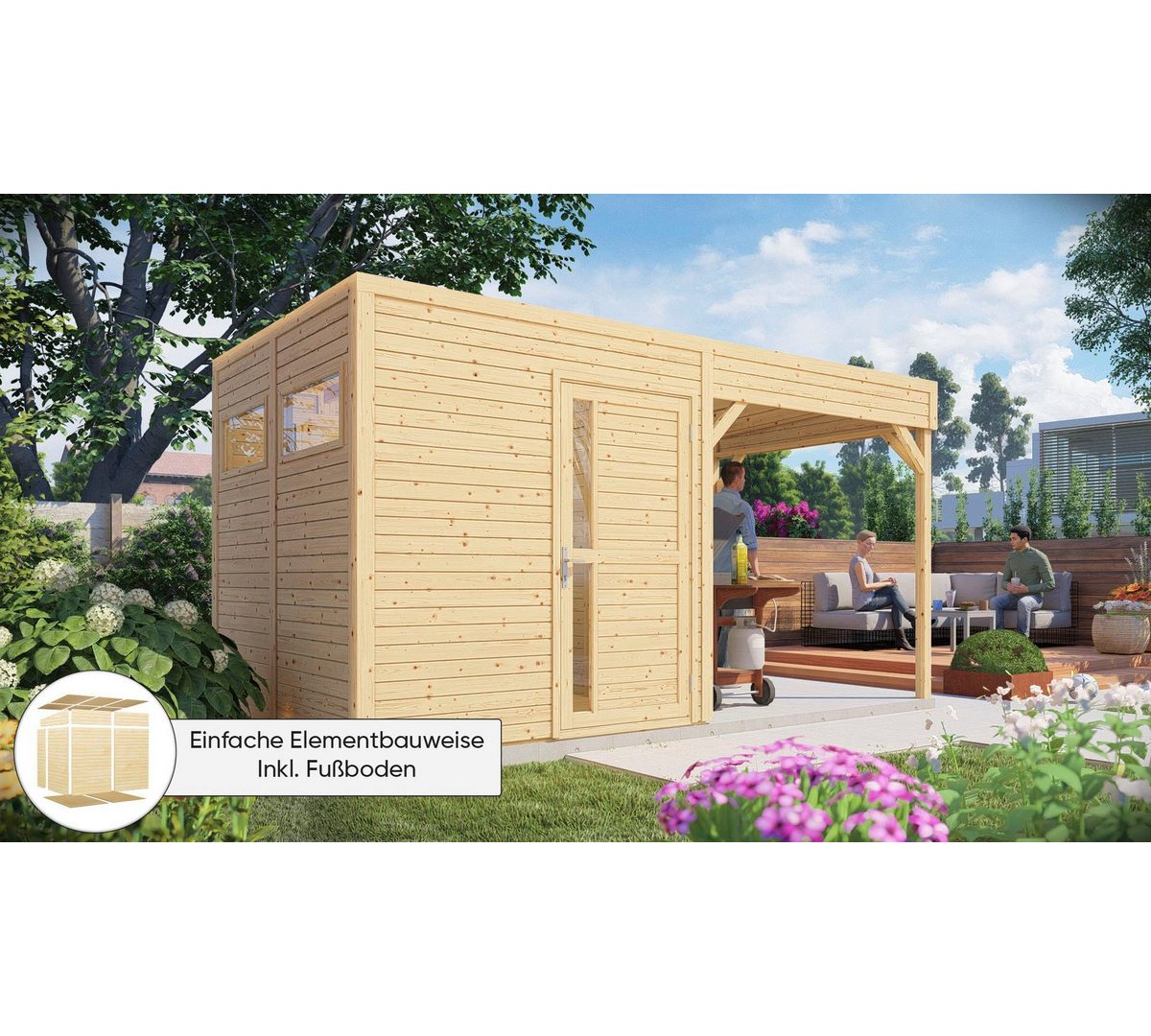 KONIFERA Gartenhaus Cubus 2 Lounge