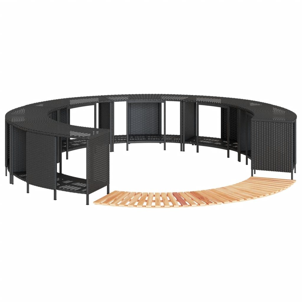 vidaXL Whirlpool 6x Rack 2x Step Whirlpool-Verkleidung Whirlpoolrahmen Whirpoolumrahmu