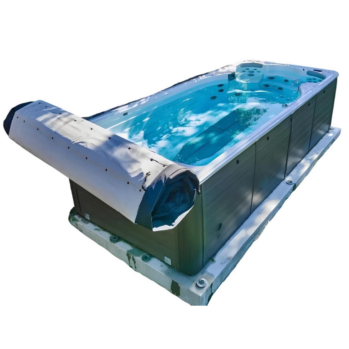JVmoebel Whirlpool-Badewanne Outdoor Whirlpool mit Hydromassage in Weiß aus Acryl