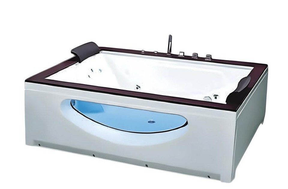 Xlmoebel Whirlpool-Badewanne Acryl Massage-Whirlpool in elegantem Weiß mit Massagedüsen