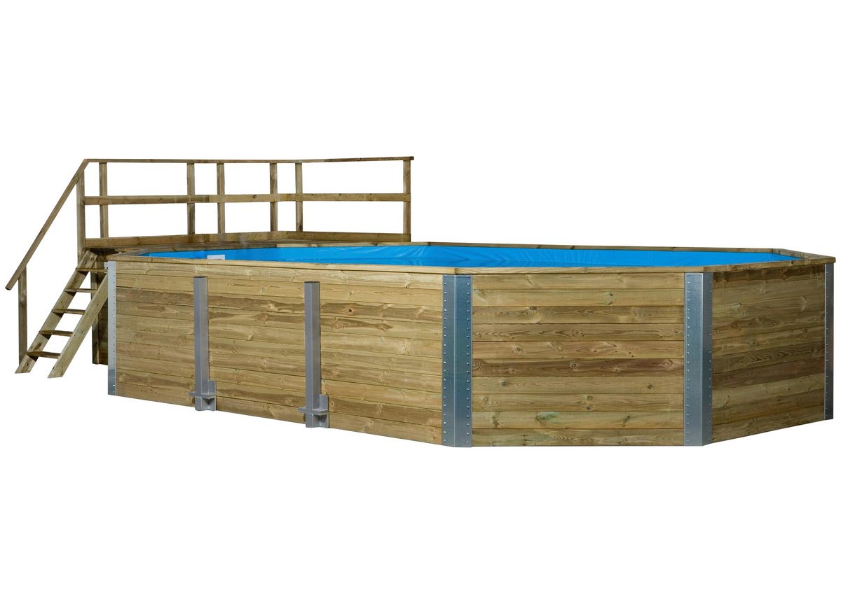 weka Achteckpool Mali 4 mit Technikraum (Set