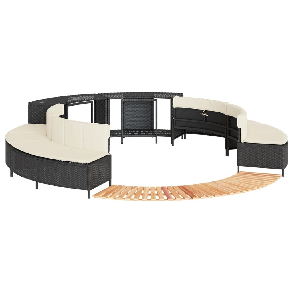 vidaXL Whirlpool 4x Bank 2x Rack 2x Treppe Whirlpool-Verkleidung Whirlpoolrahmen Whir
