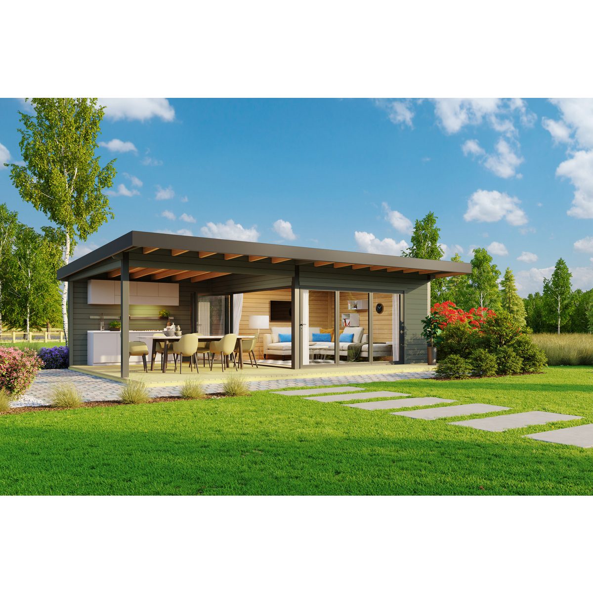 Nordic Holz Gartenhaus DOMEO 10