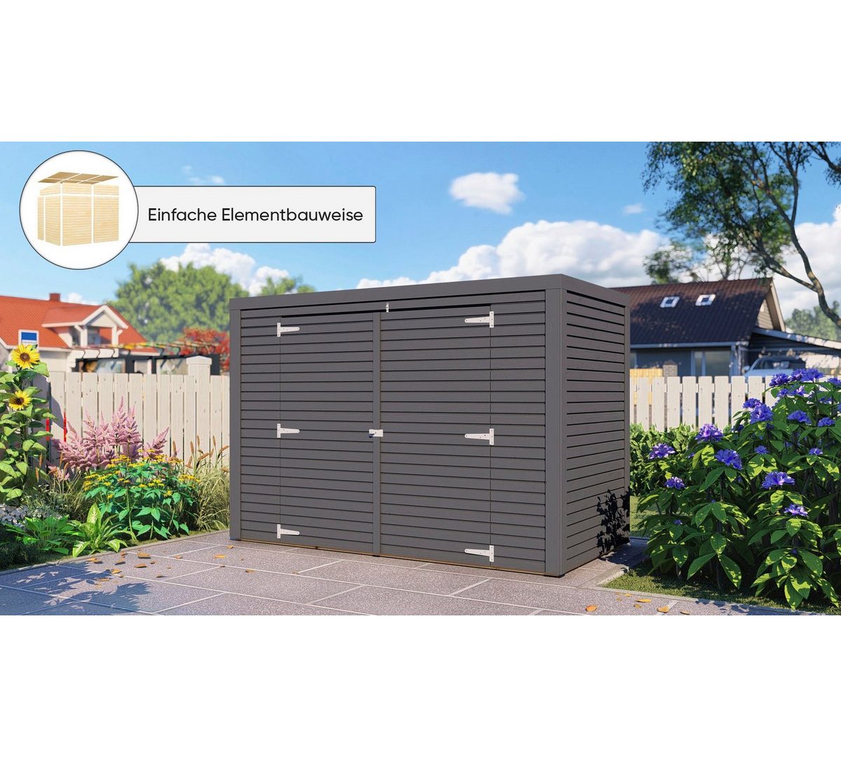 KONIFERA Fahrradbox Bike Box (Komplett-Set)