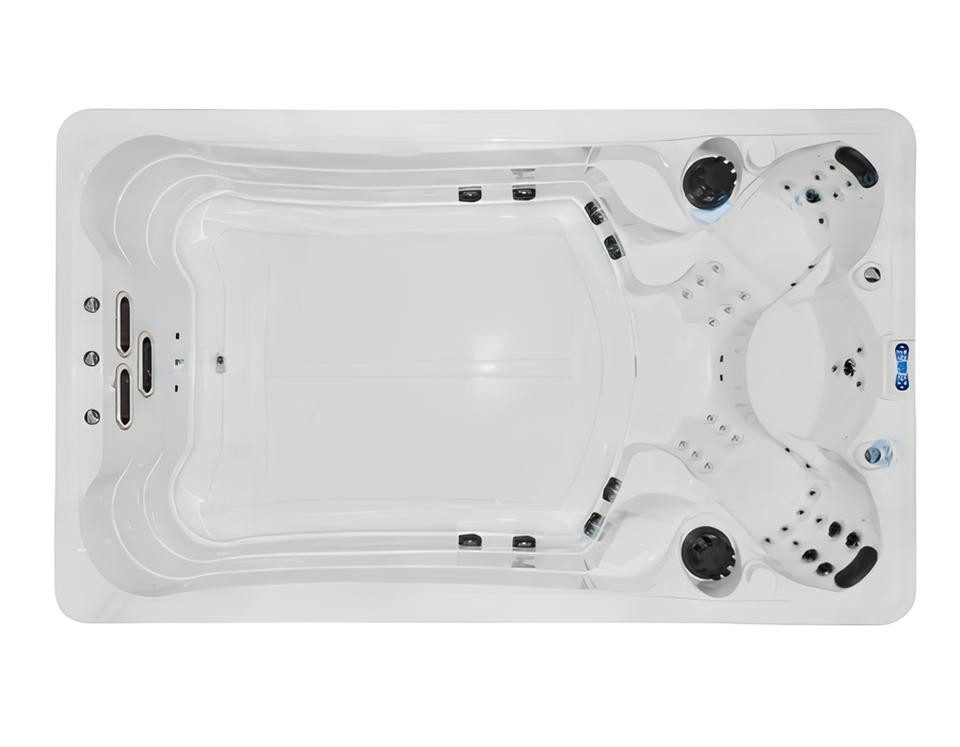 JVmoebel Whirlpool-Badewanne Outdoor-Spa Whirlpool in Weiß mit Hydromassagefunktion aus Acryl