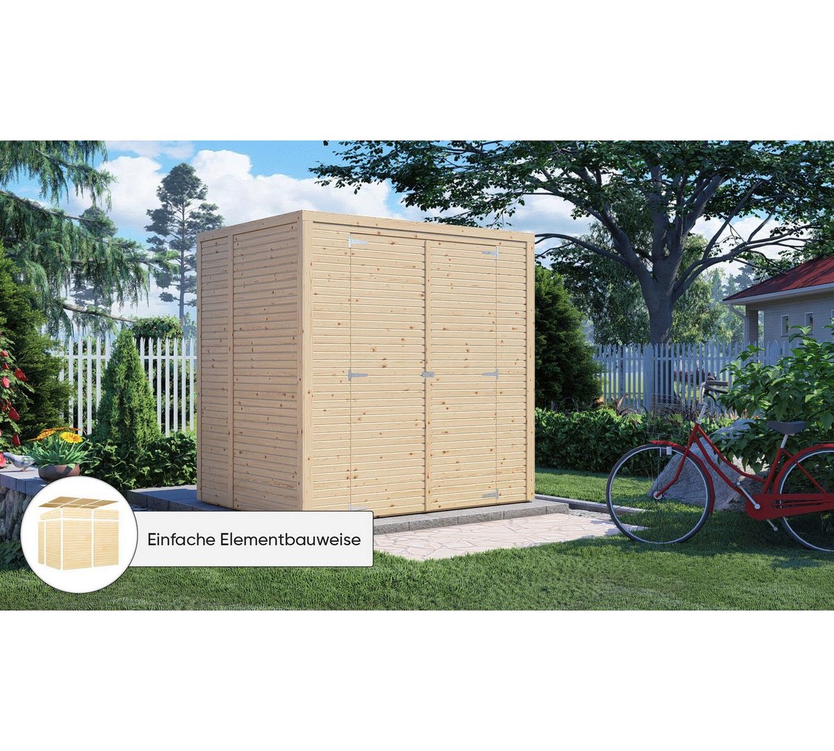 KONIFERA Gartenhaus Beno 2 Fineline Flachdach