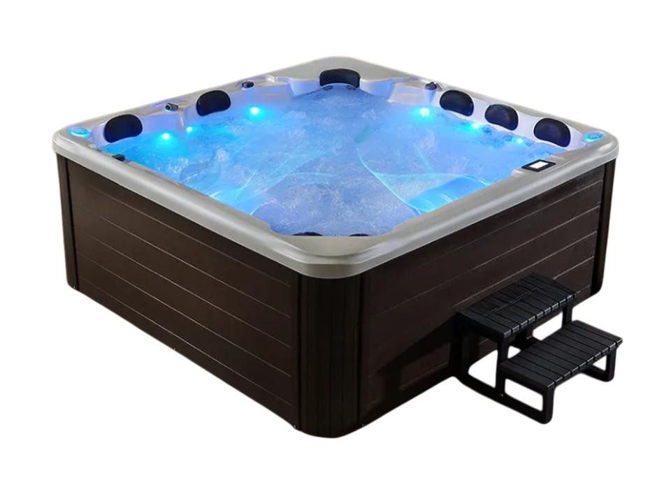 JVmoebel Whirlpool-Badewanne Outdoor Spa Whirlpool aus weißem Acryl mit Heizelementen
