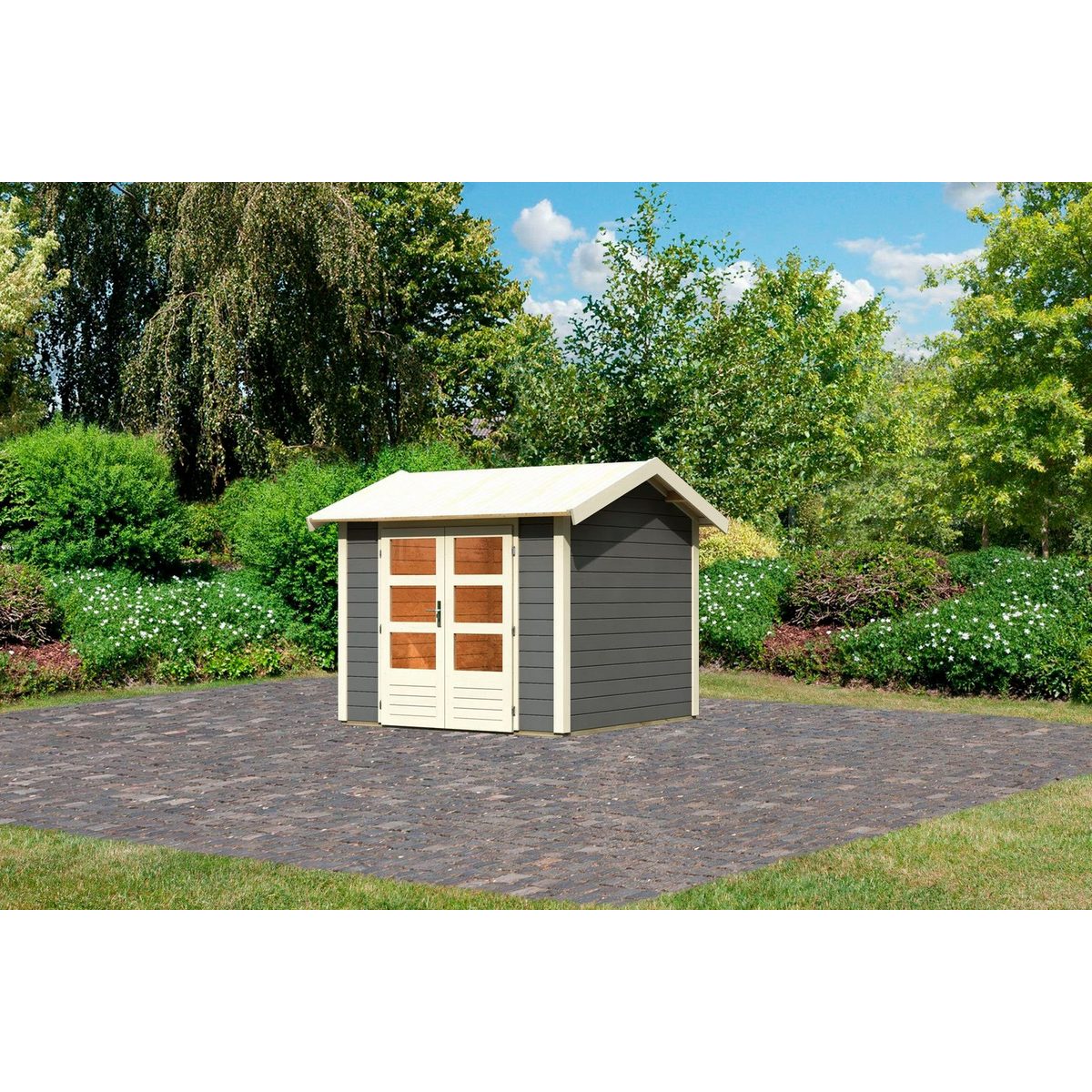 Karibu Gartenhaus Traufberg 3
