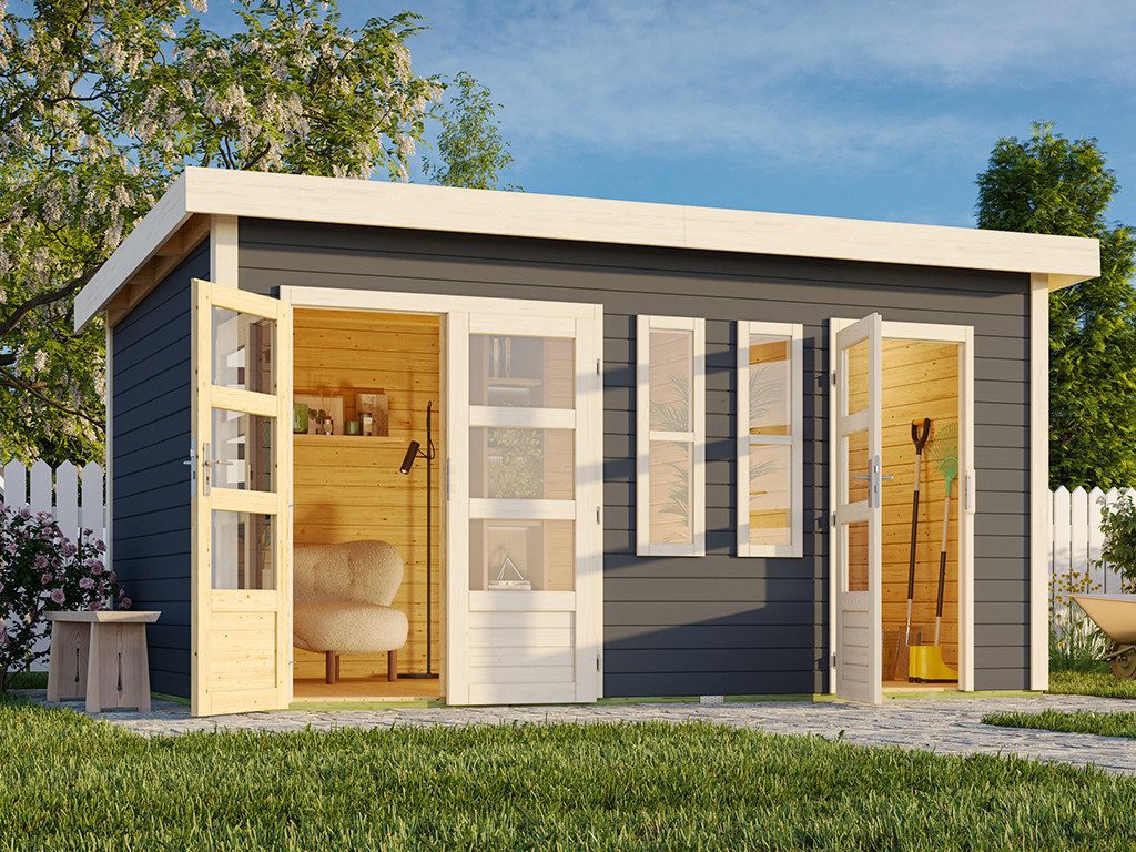 Karibu Gartenhaus KARIBU Gartenhaus Appelhorn 424×274 cm 28 mm