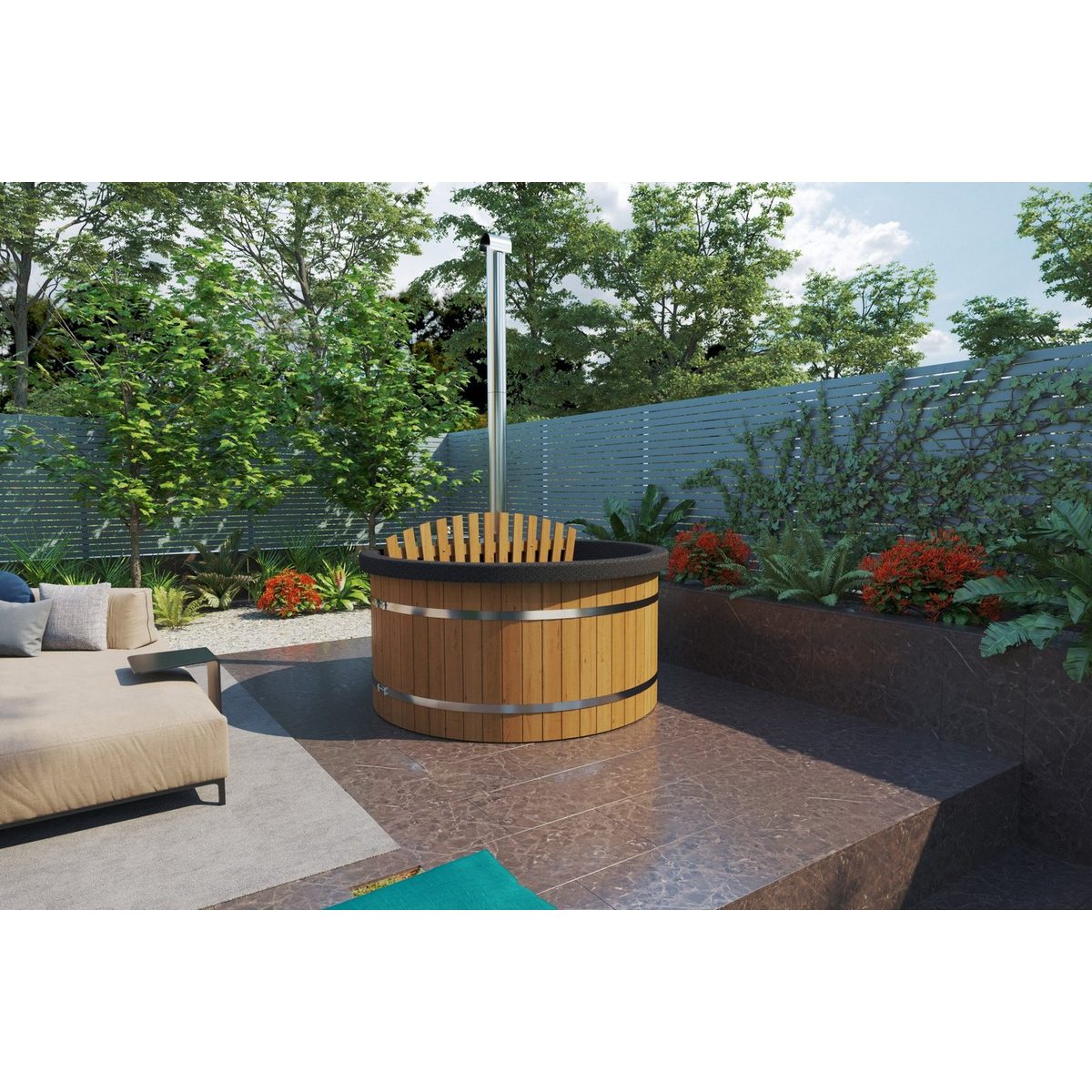 Finn Art Blockhaus Whirlpool 160 Premium Innenofen