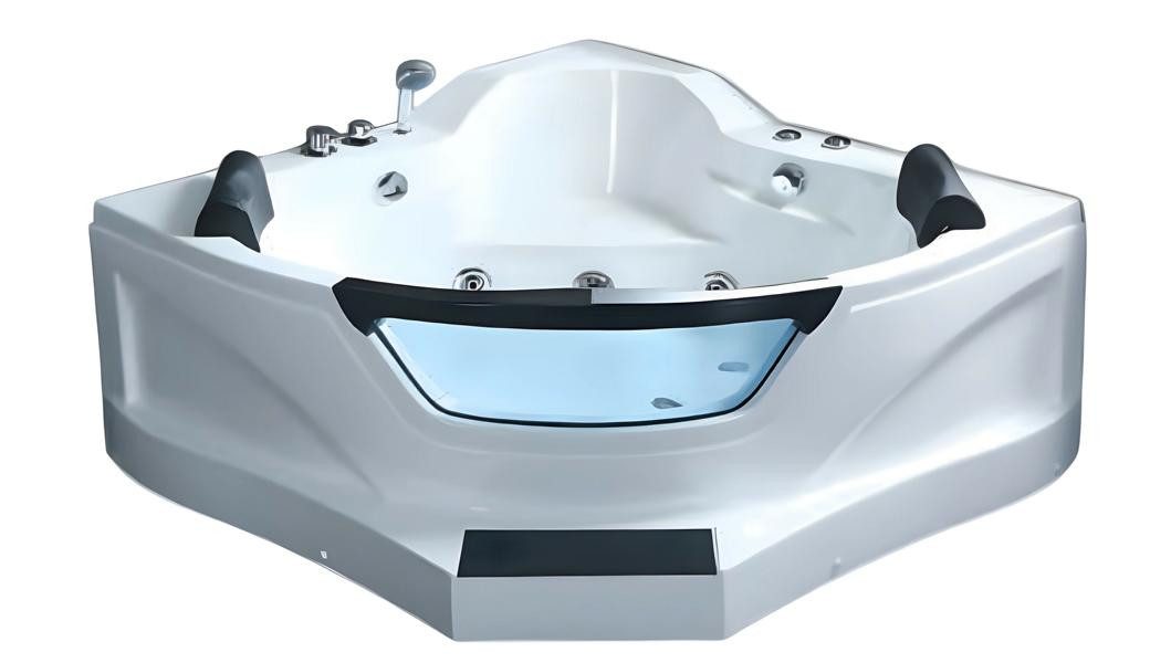 JVmoebel Whirlpool-Badewanne Whirlpool Massagebad in Weiß - Acryl mit Hydromassagefunktion
