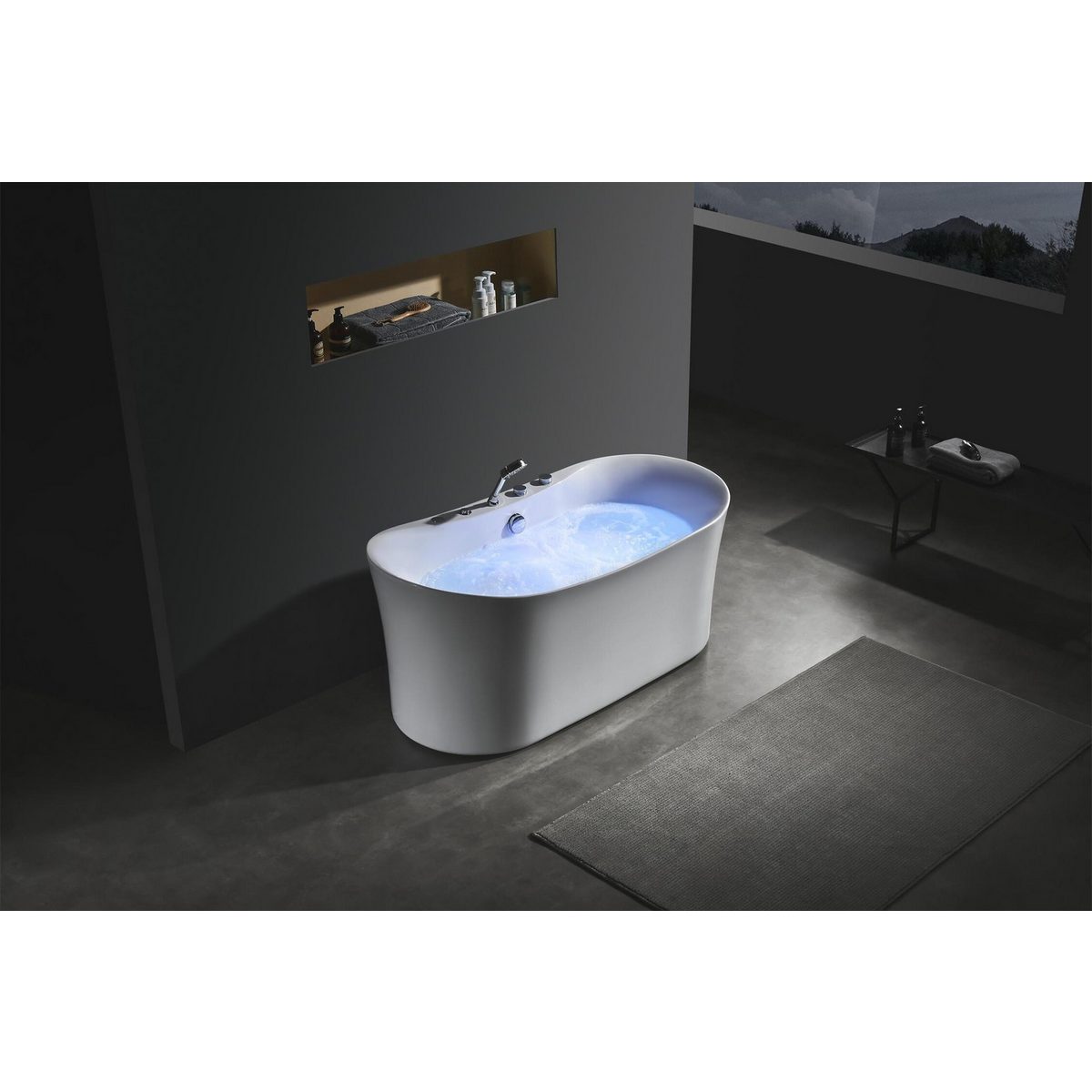 Xlmoebel Whirlpool Acryl-Whirlpool in Weiß für entspannende Badeerlebnisse