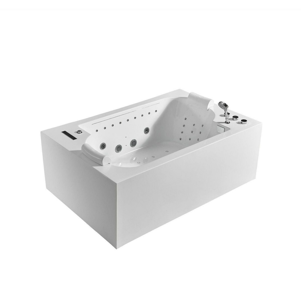JVmoebel Whirlpool-Badewanne Badewanne Wanne Blasen Indoor Whirlpool Badewanne Spa Wanne LED