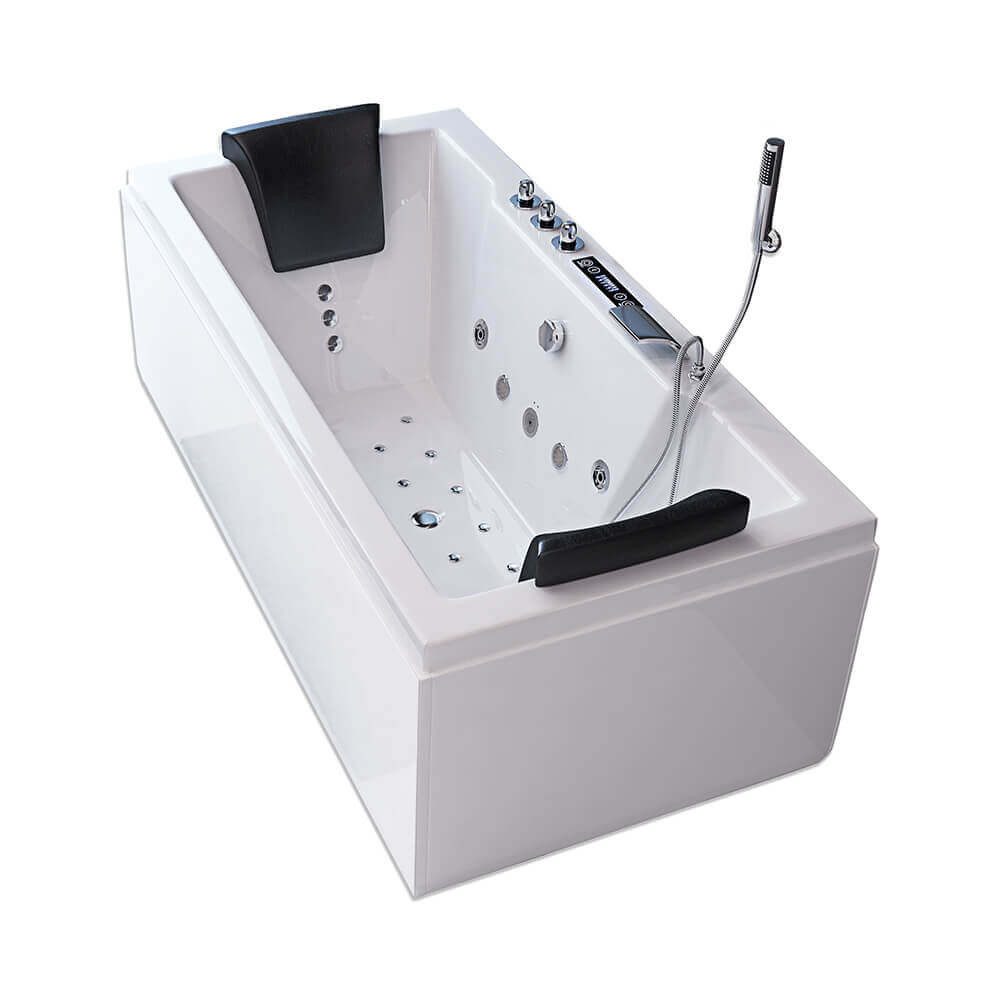 HOME DELUXE Whirlpool-Badewanne LAGUNA PURE - 180 x 90 x 55 cm