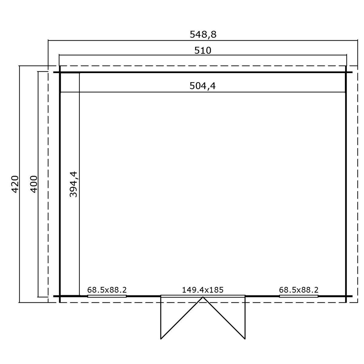 8x420 cm
