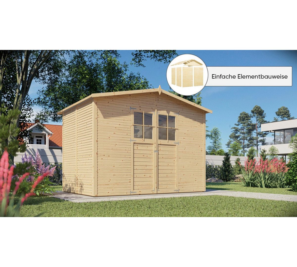 KONIFERA Gartenhaus Alto 4 Fineline Satteldach