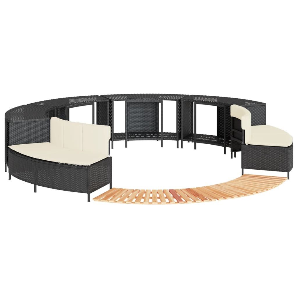 vidaXL Whirlpool 2x Bank 4x Rack 2x Step Whirlpool-Verkleidung Whirlpoolrahmen Whirpo
