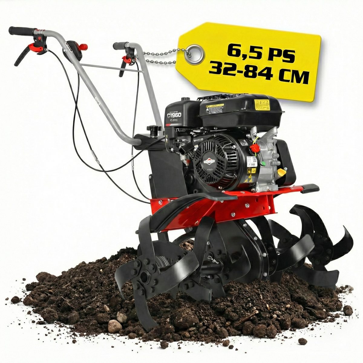 Hecht Benzinmotorhacke mit Briggs & Stratton Motor 6