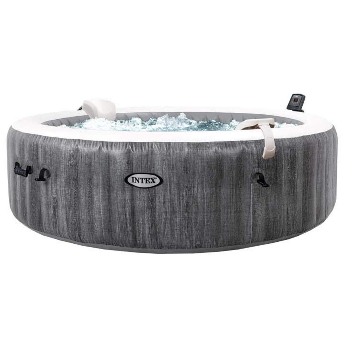 Intex Whirlpool Intex Pure SPA Bubble GreyWood Deluxe
