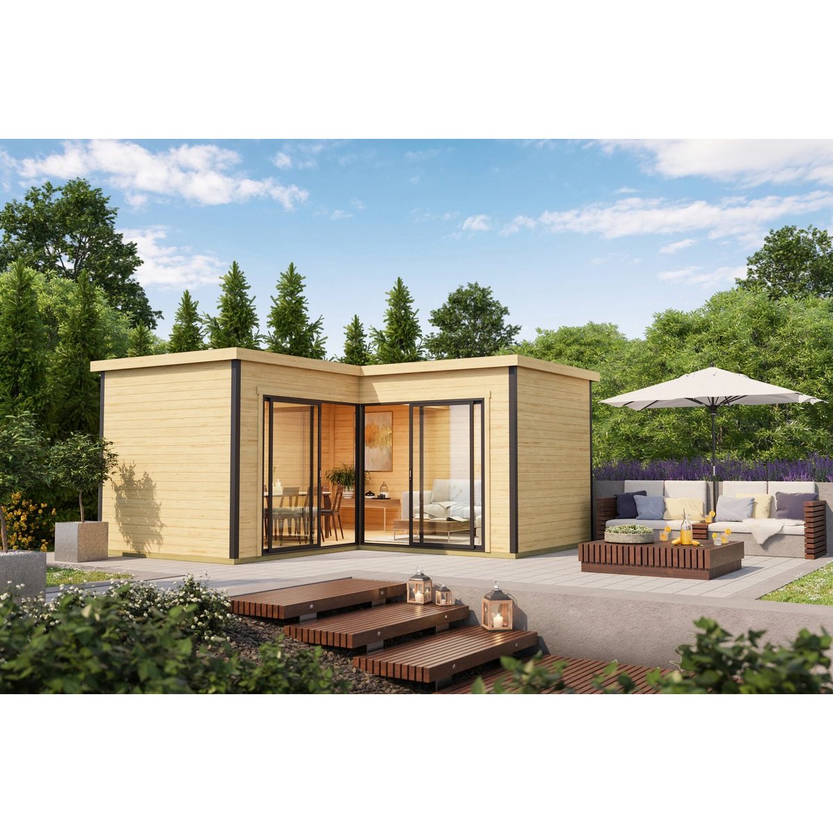 Nordic Holz Gartenhaus DOMEO 6