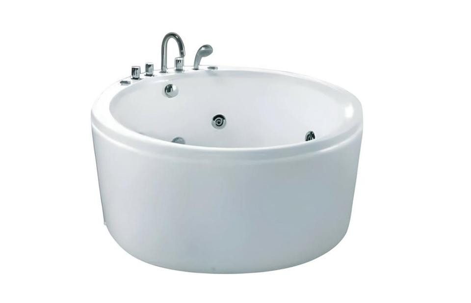 JVmoebel Whirlpool-Badewanne Design Whirlpool Badewanne mit Massagedüsen in Weiß