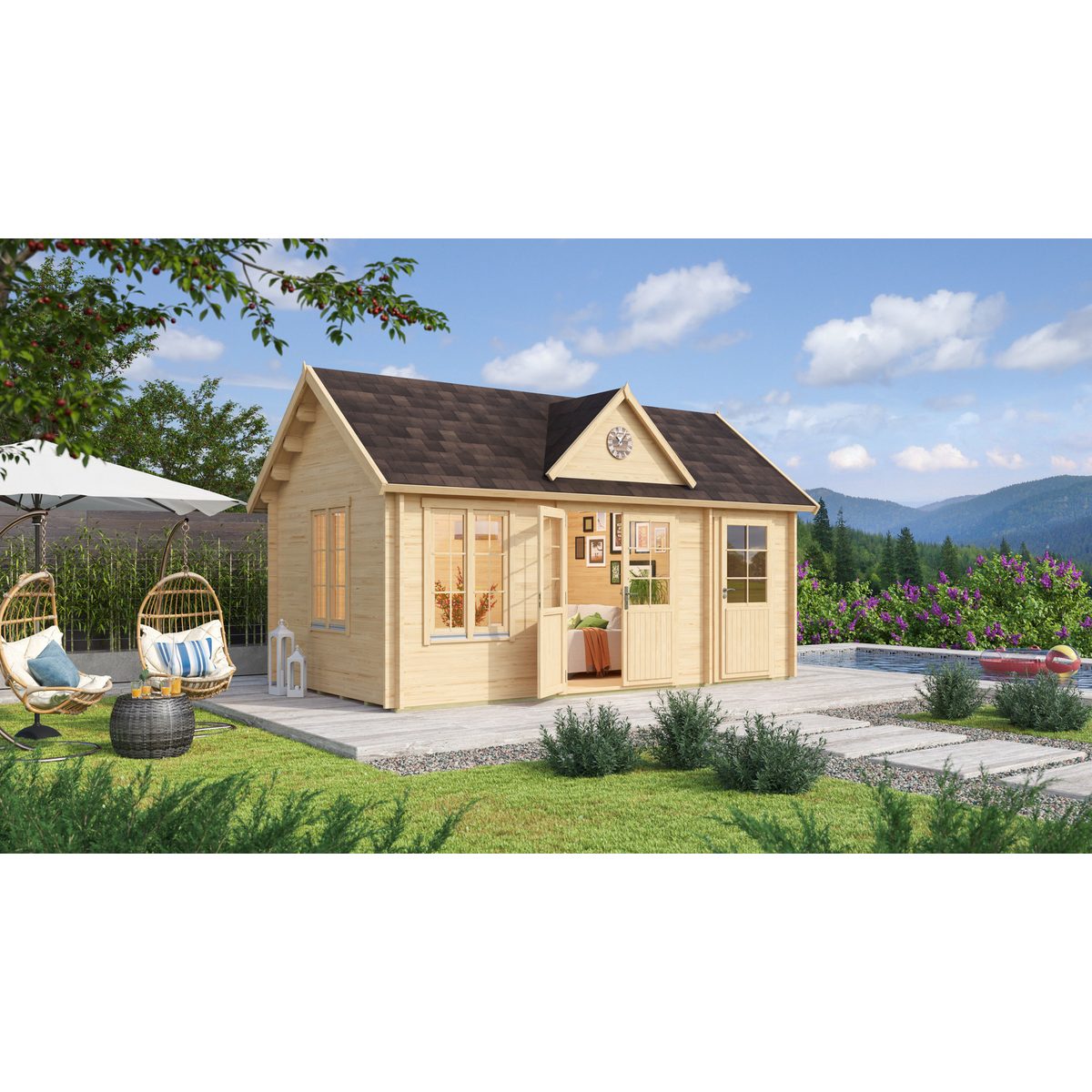 Fjordholz Gartenhaus Teehaus Bradford 44
