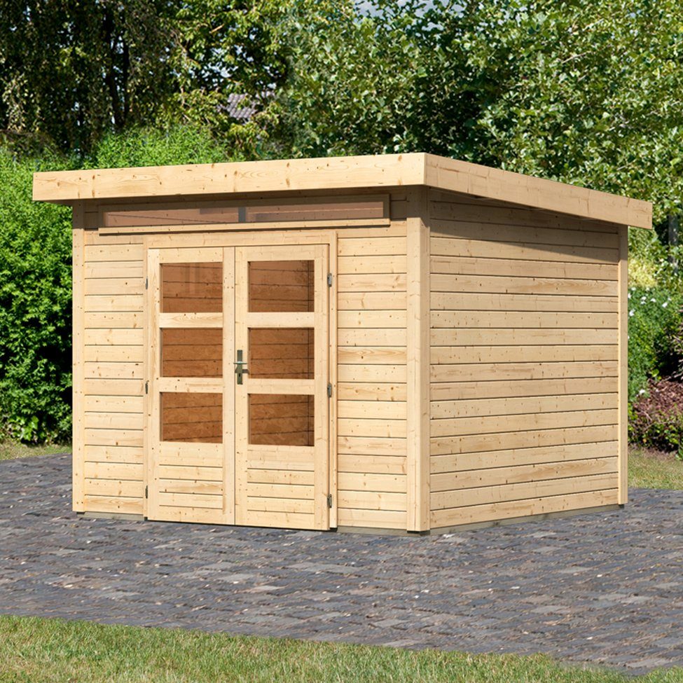 Karibu Gartenhaus "Ammersee 4" rundum terragrau